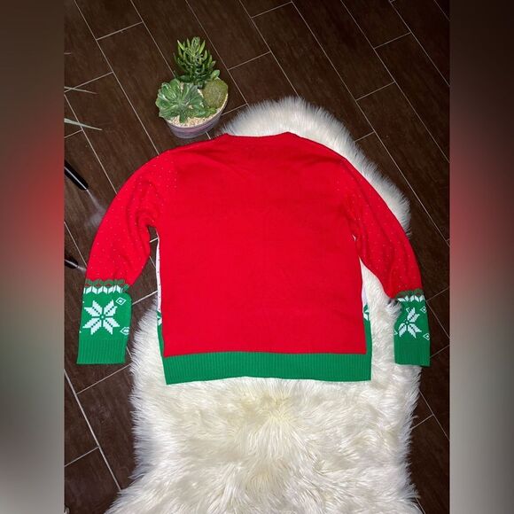 T Stars Ugly Christmas Sweater “Sloth Sliding Team” Sz Large - Picture 6 of 9